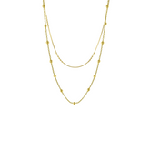 Beaded Chains Sterling Silver Layering Necklace Set